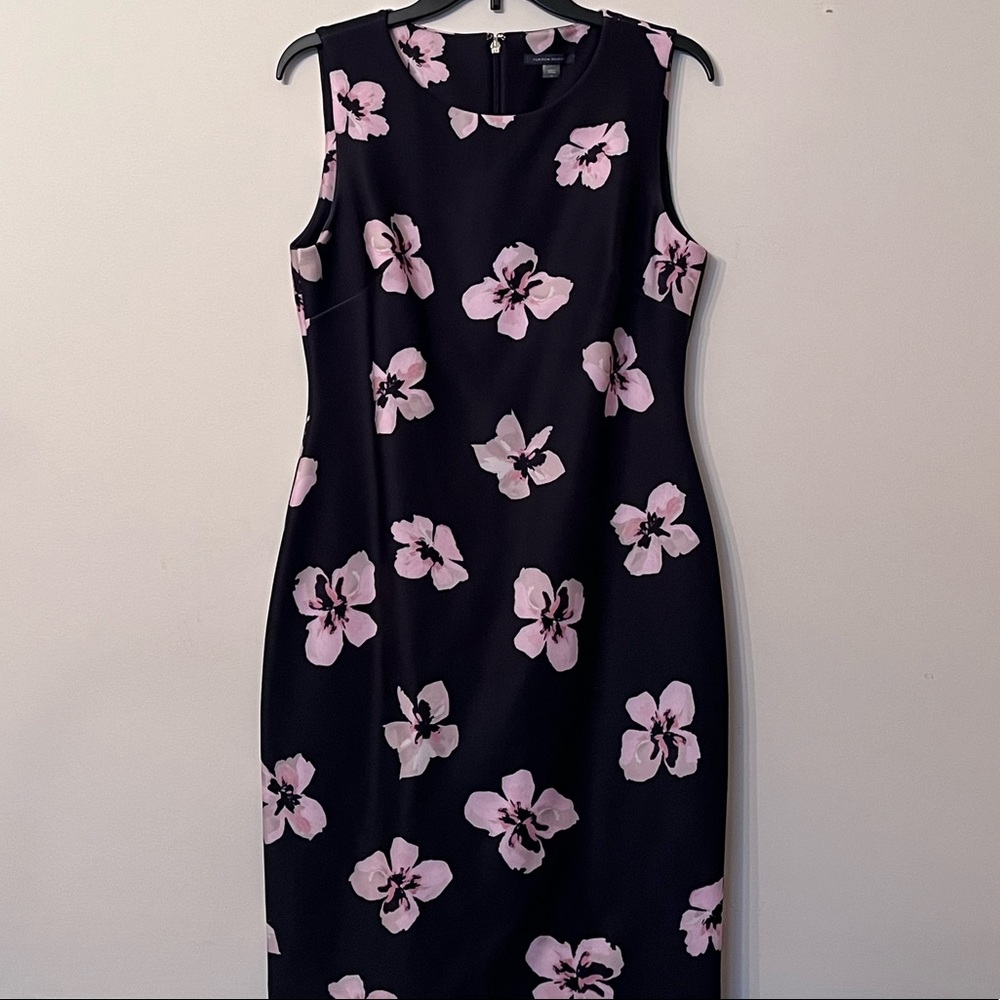 Tommy Hilfiger Black Floral Knee-Length Dress